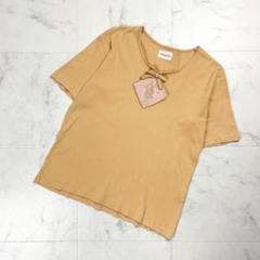 ワンダフルワールド カネコイサオ リボンTシャツ ベージュ サイズM*ED87