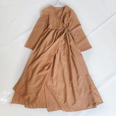 美品　ヌキテパ カシュクールワンピース ガウン2way インドコットン　綿 ヌキテパ 【WEB限定】ドットカシュクールガウンワンピース 2way