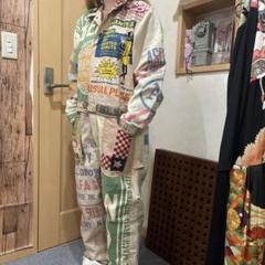 フードサック シードサック 粉袋 リメイクつなぎ 柿渋染のサムネイル