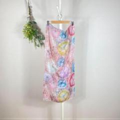 T0522 オッズオンコンプレックス　ストール　総柄 　花火　カラフル　美品
