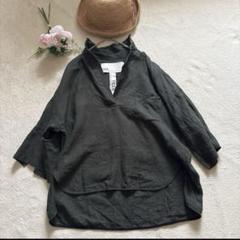 TICCA ティッカ リネン100% スキッパーブラウス グリーン TICCA ティッカ リネン100% スキッパーブラウス グリーン - メルカリ