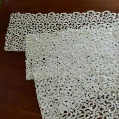 アイボリー 　ケミカルレース生地 約17.5cm幅× 1.9m