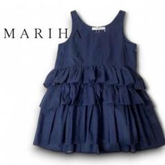 MARIHA マリハ　ティアード　ノースリーブカットソー　紺 MARIHA マリハティアードノースリーブカットソー紺