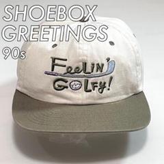 90s SHOEBOX シューボックス 2トーン ヴィンテージキャップ 白カーキ