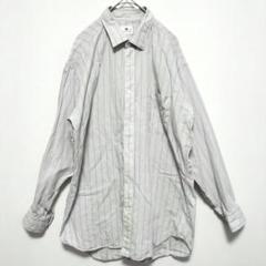 ISSEY MIYAKE ダークグレー ストライプ なが袖シャツ 古着 ISSEY MIYAKE ダークグレー ストライプ なが袖シャツ 古着