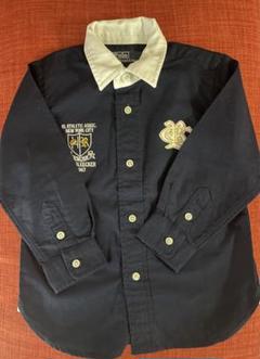 ポロ ラルフローレン エンブレム ネイビー 長袖シャツ ブラウス 90㎝ 新品