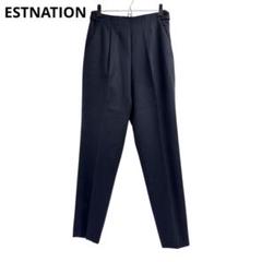 美品　エストネーション　ESTNATION　ウールパンツSブラック　b5b021