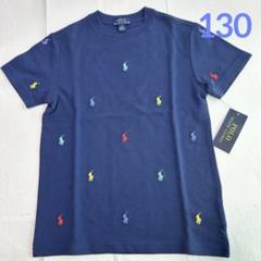 ラスト1点◇ラルフローレンポロポニーメッシュTシャツ ネイビー 7/130 ラスト1点◇ラルフローレンポロポニーメッシュTシャツ ネイビー