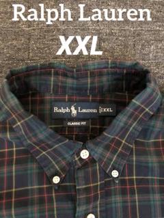 90s ラルフローレン　ブラックウォッチ　ボタンダウン　クラシックフィットXXL