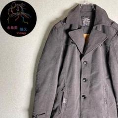 ✮ジャケット　裏地ボア　US古着　黒　厚手　エポレット付　M✮