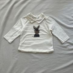 プチバトー うさぎ 襟付きロンＴ 74cm