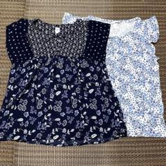 GAP H&M 花柄フレアチュニック 花柄カットソー　半袖　2枚組