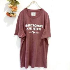 ★アバクロンビーアンドフィッチ★半袖Tシャツ【M】プリント ワインレッド