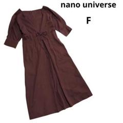nano universe コルセット風レースアップワンピース