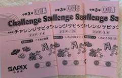 在庫あり/即出荷可】 2023年SAPIX 3年 小3 算数 チャレンジ