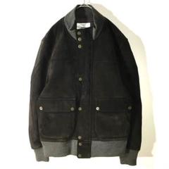 【個性派古着】タケオキクチ　デザイン革ジャン　牛革　スウェード　茶色　メンズ3