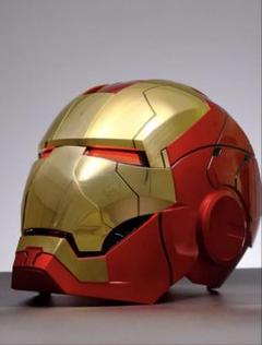 ラストワンアイアンマン　黒金色MK5 AUTOKING 1/1 マスク 新品AUTOKINGアイアンマン マーク5 MK5 ヘルメットマスク 光