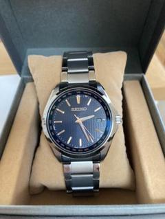 SEIKO SBTM293 ソーラー チタン時計 メンズ　ブラック