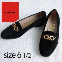 極美品❤️Ferragamo ガンチーニ 22.5cm ビットローファー カーキ色