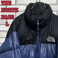 THE NORTH FACE☆ダウンジャケット 700フィル ヌブシ L 黒/青
