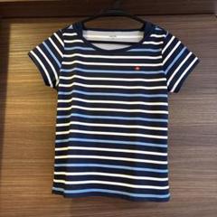 ellesse ストライプ半袖Tシャツ　ネイビー