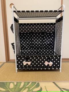 【Ange】犬服ハンガーラック　中古　２個セット（ハンガー20個） Ange】犬服ハンガーラック 中古 2個セット（ハンガー20個