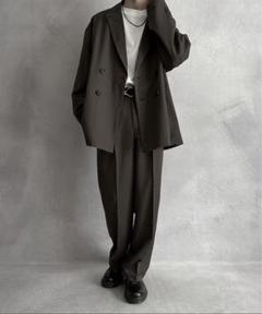 SERACE】Loose silhouette short sleeve double tailored jacket