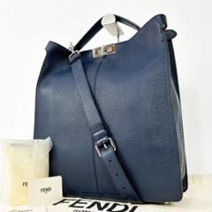 現行未使用級!FENDI ピーカブー アイシーユー 2way トートバッグ 紺