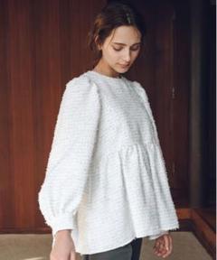 美品　OHGA APORE ブラウス　オーガ オーガ OHGA ブラウス ノースリーブ ボウタイ フレンチスリーブ