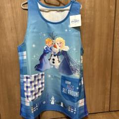 アナと雪の女王 エプロン 130 キッズ アナ エルサ 刺繍 プリント