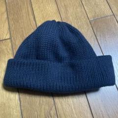 everyone×comes and goes ニット帽 ネイビー everyone COMESANDGOES cotton logo 紺