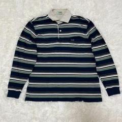 Crocodile 長袖ポロシャツ ボーダー 襟付き アメカジ×レトロ