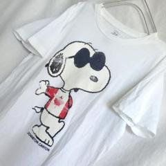 SNOOPY スヌーピー カナダ Canada 白 メガネ 半袖 Tシャツ