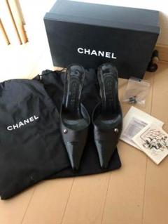 美品 CHANEL ミュールパンプス
