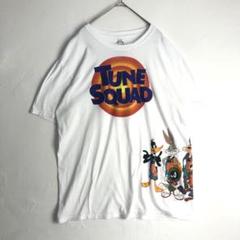 3185　スペースジャム　ルーニーテューンズ　ビッグプリント　半袖　Tシャツ　白