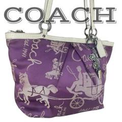 希少✨COACH トートバッグ 馬車柄 キャンパス 2025年最新】コーチ 馬車柄 トートバッグの人気アイテム - メルカリ