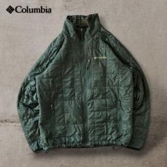 Columbiaリバーシブルナイロンキルティングジャケットチェック柄ドローコード
