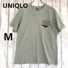 【UNIQLO】ユニクロ　UT　メンズ　半袖Tシャツ Mグレー　ロゴプリント