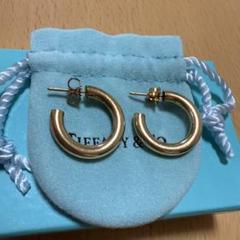 Tiffany & Co. ゴールド フープピアス 専用ポーチ、箱付き　18k Tiffany & Co. ゴールド フープピアス 専用ポーチ、箱付き 18k