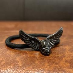 【クロムハーツ】フォティ マハリア コンチョ ブラックロジウム ヘアゴム クロムハーツ】フォティ マハリア コンチョ ブラックロジウム