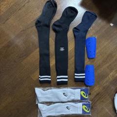 未使用スポーツ用ソックス5点＆未使用レガースのサムネイル