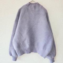 【GRL】（M）バルーン袖クールネックニットセーター/大人かわいい/無地