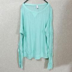 Mikimoto ミントカラー長袖Tシャツ　シースルー