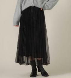 レイヤードシャイニープリーツスカート