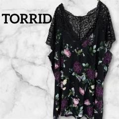 TORRID フラワープリント トップス サイズ2（M） レディース 古着
