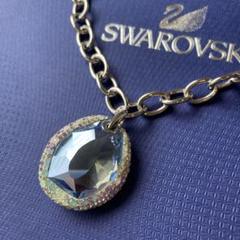 【美品】SWAROVSKI スワロフスキー　ヒヤシンスネックレス　チェーン　大粒