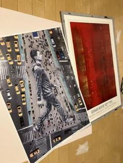 ［総額約7〜8万円］額装＋アートポスター2種（JR、ゲルハルトリヒター）