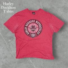 古着ハーレーHarley-DavidsonロゴTシャツフェードバックプリント