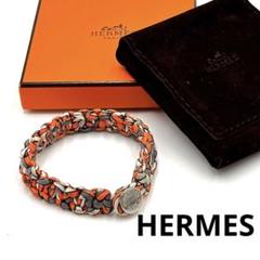 HERMES オレンジバングル 箱付き HERMES エルメス エマイユGM バングル オレンジ ブレスレット
