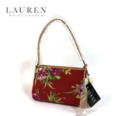 ラルフローレン ハンドバッグ☆新品未使用タグ付き ラルフローレン RALPH LAUREN ☆モノトーン柄本革ストラップ付